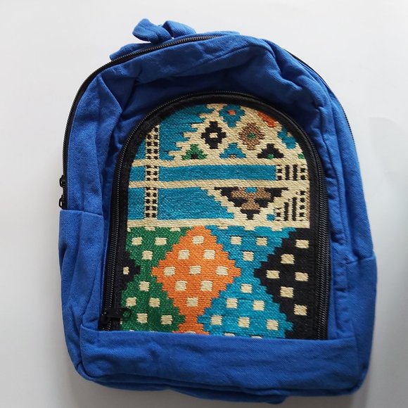 NEW Handmade Tribal canvas backpack hippie padded - Picture 7 of 14